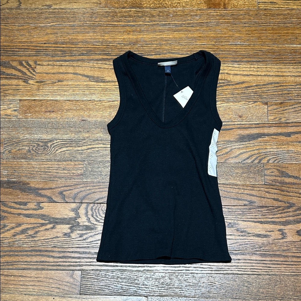 Black Ribbed Tank Top